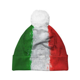 Шапка 3D c помпоном с принтом Италия в Кировске, 100% полиэстер | универсальный размер, печать по всей поверхности изделия | Тематика изображения на принте: country | italy | государство | италия | страна | флаг | флаги