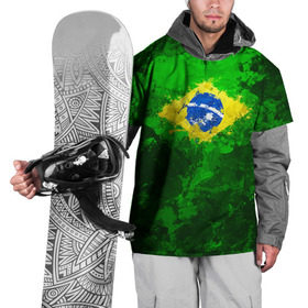 Накидка на куртку 3D с принтом Бразилия в Кировске, 100% полиэстер |  | brazil | country | бразилия | государство | страна | флаг | флаги