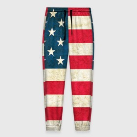 Мужские брюки 3D с принтом США в Кировске, 100% полиэстер | манжеты по низу, эластичный пояс регулируется шнурком, по бокам два кармана без застежек, внутренняя часть кармана из мелкой сетки | country | usa | америка | государство | соединённые штаты америки | страна | флаг | флаги | штаты
