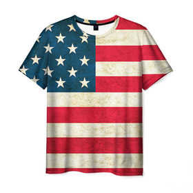 Мужская футболка 3D с принтом США в Кировске, 100% полиэфир | прямой крой, круглый вырез горловины, длина до линии бедер | country | usa | америка | государство | соединённые штаты америки | страна | флаг | флаги | штаты