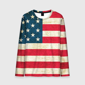 Мужской лонгслив 3D с принтом США в Кировске, 100% полиэстер | длинные рукава, круглый вырез горловины, полуприлегающий силуэт | country | usa | америка | государство | соединённые штаты америки | страна | флаг | флаги | штаты