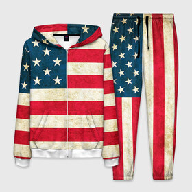 Мужской костюм 3D с принтом США в Кировске, 100% полиэстер | Манжеты и пояс оформлены тканевой резинкой, двухслойный капюшон со шнурком для регулировки, карманы спереди | country | usa | америка | государство | соединённые штаты америки | страна | флаг | флаги | штаты
