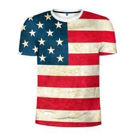 Мужская футболка 3D спортивная с принтом США в Кировске, 100% полиэстер с улучшенными характеристиками | приталенный силуэт, круглая горловина, широкие плечи, сужается к линии бедра | country | usa | америка | государство | соединённые штаты америки | страна | флаг | флаги | штаты