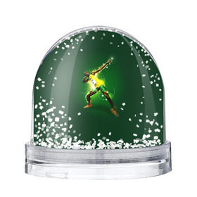 Снежный шар с принтом Usain Bolt в Кировске, Пластик | Изображение внутри шара печатается на глянцевой фотобумаге с двух сторон | Тематика изображения на принте: атлетика | без | болт | легкая | спорт | усейн