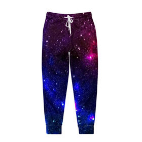 Мужские брюки 3D с принтом Звёзды в Кировске, 100% полиэстер | манжеты по низу, эластичный пояс регулируется шнурком, по бокам два кармана без застежек, внутренняя часть кармана из мелкой сетки | вселенная | галактика | звезды | планеты | туманность