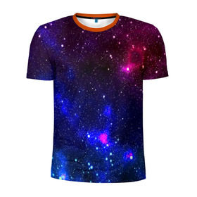 Мужская футболка 3D спортивная с принтом Звёзды в Кировске, 100% полиэстер с улучшенными характеристиками | приталенный силуэт, круглая горловина, широкие плечи, сужается к линии бедра | вселенная | галактика | звезды | планеты | туманность