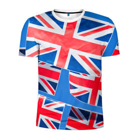 Мужская футболка 3D спортивная с принтом Британские флаги в Кировске, 100% полиэстер с улучшенными характеристиками | приталенный силуэт, круглая горловина, широкие плечи, сужается к линии бедра | англия | британия | великобритания