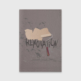 Обложка для паспорта матовая кожа с принтом Renovation в Кировске, натуральная матовая кожа | размер 19,3 х 13,7 см; прозрачные пластиковые крепления | Тематика изображения на принте: 
