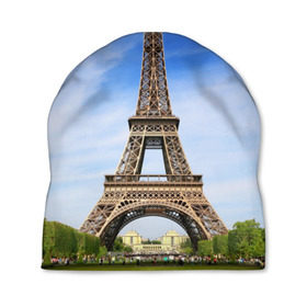 Шапка 3D с принтом Эйфелева башня в Кировске, 100% полиэстер | универсальный размер, печать по всей поверхности изделия | france | франция | эфелева