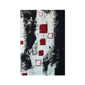 Обложка для паспорта матовая кожа с принтом Штриховка в Кировске, натуральная матовая кожа | размер 19,3 х 13,7 см; прозрачные пластиковые крепления | Тематика изображения на принте: абстракция | абстракция красок | брызги | краска | штрихи