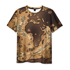 Мужская футболка 3D с принтом Карта мира в Кировске, 100% полиэфир | прямой крой, круглый вырез горловины, длина до линии бедер | world3d | география | карта | мир | популярные | прикольные