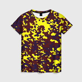 Женская футболка 3D с принтом Полевой(пиксели) в Кировске, 100% полиэфир ( синтетическое хлопкоподобное полотно) | прямой крой, круглый вырез горловины, длина до линии бедер | camo | камо | камуфляж | цветной | яркий