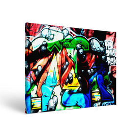 Холст прямоугольный с принтом Искусство в Кировске, 100% ПВХ |  | Тематика изображения на принте: граффити
