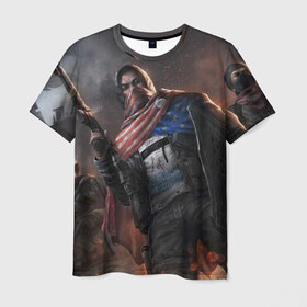 Мужская футболка 3D с принтом Революция США в Кировске, 100% полиэфир | прямой крой, круглый вырез горловины, длина до линии бедер | 
