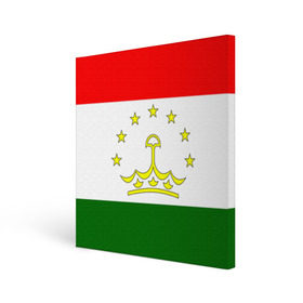 Холст квадратный с принтом Таджикистан в Кировске, 100% ПВХ |  | нации | страна | флаг