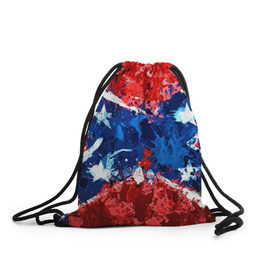 Рюкзак-мешок 3D с принтом Флаг в Кировске, 100% полиэстер | плотность ткани — 200 г/м2, размер — 35 х 45 см; лямки — толстые шнурки, застежка на шнуровке, без карманов и подкладки | звезды | конфедерация | краска | красный | флаг