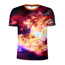 Мужская футболка 3D спортивная с принтом Космос в Кировске, 100% полиэстер с улучшенными характеристиками | приталенный силуэт, круглая горловина, широкие плечи, сужается к линии бедра | вселенная | галактика | звезды | туманность