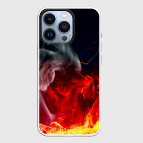 Чехол для iPhone 13 Pro с принтом Огонь в Кировске,  |  | Тематика изображения на принте: fire | красный | пожар | черный