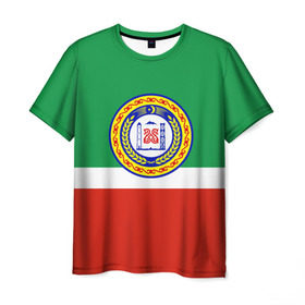 Мужская футболка 3D с принтом Чеченская республика в Кировске, 100% полиэфир | прямой крой, круглый вырез горловины, длина до линии бедер | кадыров | терек | чечня