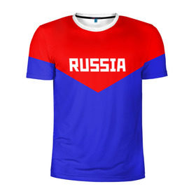 Мужская футболка 3D спортивная с принтом Russia в Кировске, 100% полиэстер с улучшенными характеристиками | приталенный силуэт, круглая горловина, широкие плечи, сужается к линии бедра | 2016 | олимпиада | ретро | россия | сборная | сборная россии | советский союз | ссср