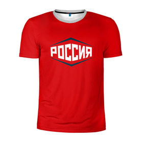 Мужская футболка 3D спортивная с принтом Россия в Кировске, 100% полиэстер с улучшенными характеристиками | приталенный силуэт, круглая горловина, широкие плечи, сужается к линии бедра | 2016 | олимпиада | ретро | россия | сборная | сборная россии | советский союз | ссср