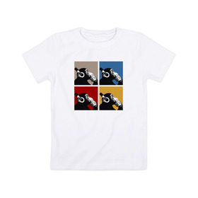 Детская футболка хлопок с принтом Хомо Музикус в Кировске, 100% хлопок | круглый вырез горловины, полуприлегающий силуэт, длина до линии бедер | музыка | о.м.с.к. | обезьяна | омск | рок