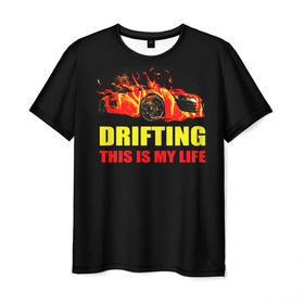 Мужская футболка 3D с принтом Drifting в Кировске, 100% полиэфир | прямой крой, круглый вырез горловины, длина до линии бедер | drifting | авто | автомобиль. гонки | дрифтинг