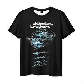 Мужская футболка 3D с принтом Chemical Brothers в Кировске, 100% полиэфир | прямой крой, круглый вырез горловины, длина до линии бедер | big beat | chemical brothers | биг бит | бигбит | кемикал бразерс | электронная | электронная музыка
