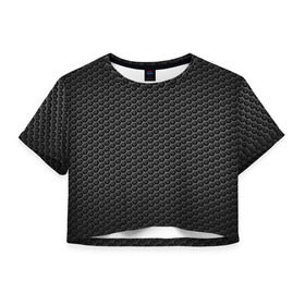 Женская футболка 3D укороченная с принтом Нано-сетка в Кировске, 100% полиэстер | круглая горловина, длина футболки до линии талии, рукава с отворотами | арт | нано | сетка | текстуры | технологии