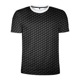Мужская футболка 3D спортивная с принтом Нано-сетка в Кировске, 100% полиэстер с улучшенными характеристиками | приталенный силуэт, круглая горловина, широкие плечи, сужается к линии бедра | арт | нано | сетка | текстуры | технологии