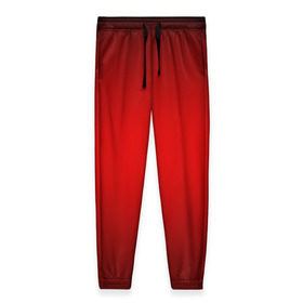 Женские брюки 3D с принтом Hot-Rod в Кировске, полиэстер 100% | прямой крой, два кармана без застежек по бокам, с мягкой трикотажной резинкой на поясе и по низу штанин. В поясе для дополнительного комфорта — широкие завязки | градиент | красный