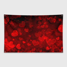 Флаг-баннер с принтом Сердечко в Кировске, 100% полиэстер | размер 67 х 109 см, плотность ткани — 95 г/м2; по краям флага есть четыре люверса для крепления | 14 февраля | красная | любовь | сердце