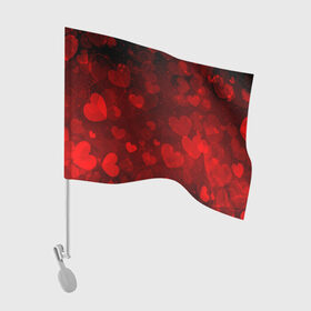 Флаг для автомобиля с принтом Сердечко в Кировске, 100% полиэстер | Размер: 30*21 см | 14 февраля | красная | любовь | сердце