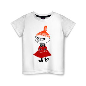 Детская футболка хлопок с принтом Малышка Мю в Кировске, 100% хлопок | круглый вырез горловины, полуприлегающий силуэт, длина до линии бедер | муми тролль