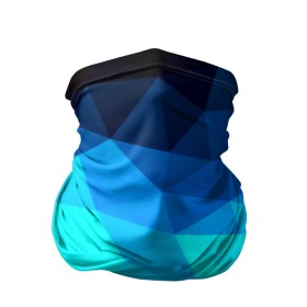 Бандана-труба 3D с принтом Polygon в Кировске, 100% полиэстер, ткань с особыми свойствами — Activecool | плотность 150‒180 г/м2; хорошо тянется, но сохраняет форму | полигоны | синий