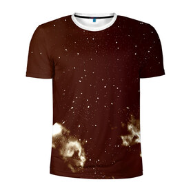 Мужская футболка 3D спортивная с принтом Old kosmos в Кировске, 100% полиэстер с улучшенными характеристиками | приталенный силуэт, круглая горловина, широкие плечи, сужается к линии бедра | вселенная | галактика | звезды | планеты | туманность