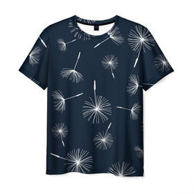 Мужская футболка 3D с принтом Одуванчик в Кировске, 100% полиэфир | прямой крой, круглый вырез горловины, длина до линии бедер | Тематика изображения на принте: одуванчик | поле | природа | цветы