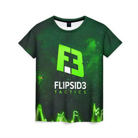 Женская футболка 3D с принтом flipsid3 2 в Кировске, 100% полиэфир ( синтетическое хлопкоподобное полотно) | прямой крой, круглый вырез горловины, длина до линии бедер | flipsid
