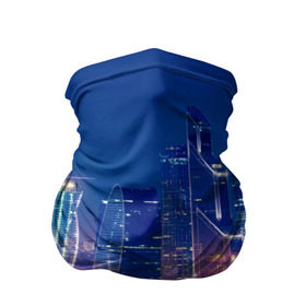 Бандана-труба 3D с принтом Ночная Москва в Кировске, 100% полиэстер, ткань с особыми свойствами — Activecool | плотность 150‒180 г/м2; хорошо тянется, но сохраняет форму | город | москва сити | пейзаж