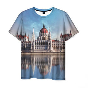 Мужская футболка 3D с принтом Будапешт в Кировске, 100% полиэфир | прямой крой, круглый вырез горловины, длина до линии бедер | budapest | europe | hungary | будапешт | венгрия | европа | ес | отпуск | туризм