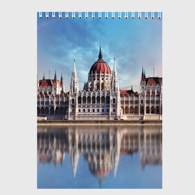 Скетчбук с принтом Будапешт в Кировске, 100% бумага
 | 48 листов, плотность листов — 100 г/м2, плотность картонной обложки — 250 г/м2. Листы скреплены сверху удобной пружинной спиралью | budapest | europe | hungary | будапешт | венгрия | европа | ес | отпуск | туризм