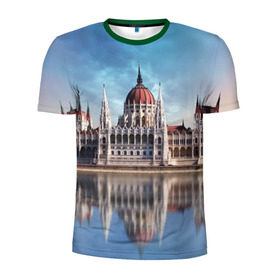 Мужская футболка 3D спортивная с принтом Будапешт в Кировске, 100% полиэстер с улучшенными характеристиками | приталенный силуэт, круглая горловина, широкие плечи, сужается к линии бедра | budapest | europe | hungary | будапешт | венгрия | европа | ес | отпуск | туризм