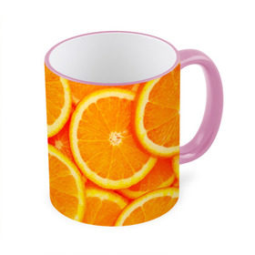 Кружка 3D с принтом Апельсины в Кировске, керамика | ёмкость 330 мл | апельсин | долька | цитрус