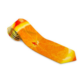 Галстук 3D с принтом Апельсины в Кировске, 100% полиэстер | Длина 148 см; Плотность 150-180 г/м2 | апельсин | долька | цитрус