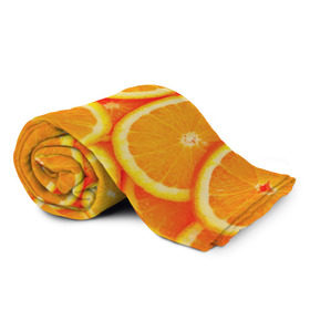 Плед 3D с принтом Апельсины в Кировске, 100% полиэстер | закругленные углы, все края обработаны. Ткань не мнется и не растягивается | апельсин | долька | цитрус