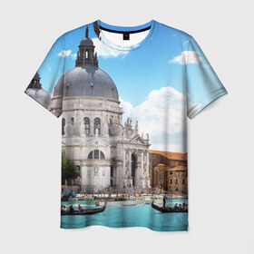 Мужская футболка 3D с принтом Венеция в Кировске, 100% полиэфир | прямой крой, круглый вырез горловины, длина до линии бедер | europe | italy | venice | венеция | вода | европа | ес | италия | каникулы | лодки | отдых | отпуск | солнце | туризм