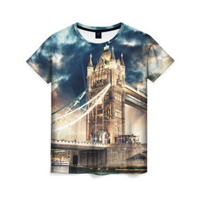 Женская футболка 3D с принтом Англия в Кировске, 100% полиэфир ( синтетическое хлопкоподобное полотно) | прямой крой, круглый вырез горловины, длина до линии бедер | england | europe | london | англия | биг бен | великобритания | высотки | королева | лондон | мегаполис | тауэрский мост | туризм