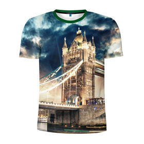 Мужская футболка 3D спортивная с принтом Англия в Кировске, 100% полиэстер с улучшенными характеристиками | приталенный силуэт, круглая горловина, широкие плечи, сужается к линии бедра | england | europe | london | англия | биг бен | великобритания | высотки | королева | лондон | мегаполис | тауэрский мост | туризм