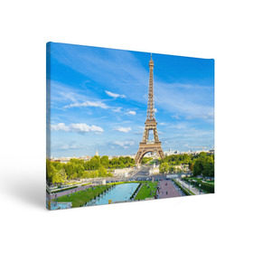 Холст прямоугольный с принтом Париж в Кировске, 100% ПВХ |  | france | paris | париж | франция | эйфелева башня