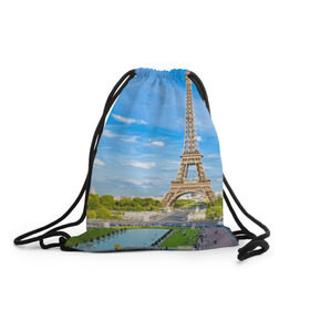 Рюкзак-мешок 3D с принтом Париж в Кировске, 100% полиэстер | плотность ткани — 200 г/м2, размер — 35 х 45 см; лямки — толстые шнурки, застежка на шнуровке, без карманов и подкладки | france | paris | париж | франция | эйфелева башня